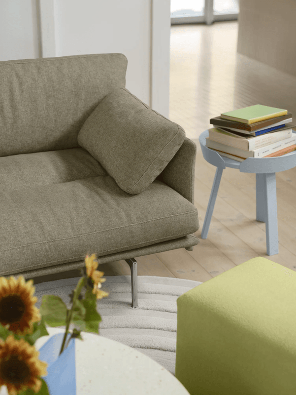 Muuto Outline Soft 3-seter sofa - Clay 15 / Polert Alu