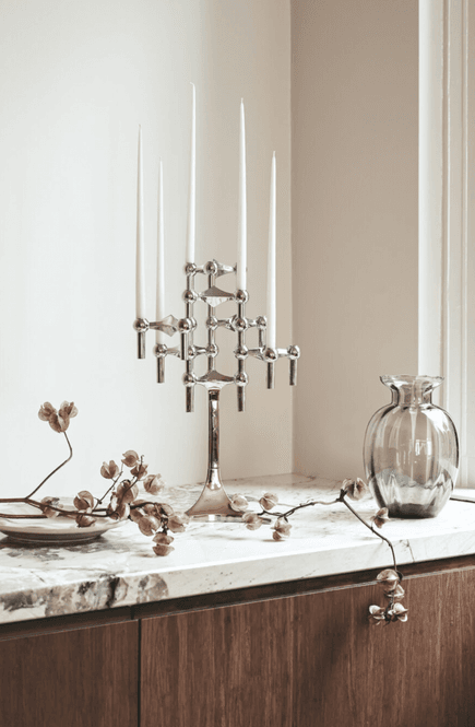 Hovedbilde Stoff Nagel taper candles - Hvit