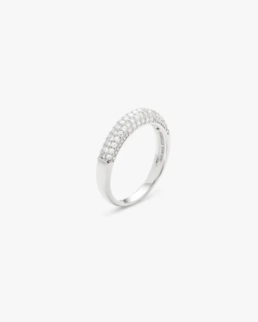 Hovedbilde Philippa Studios - Dome Slim Pave Ring Sølv 54