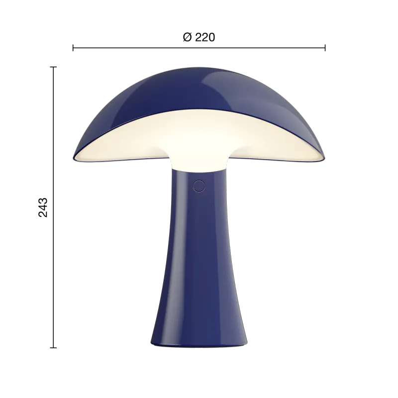 Louis Poulsen Rumee 220 Portabel Lampe - Night Blue