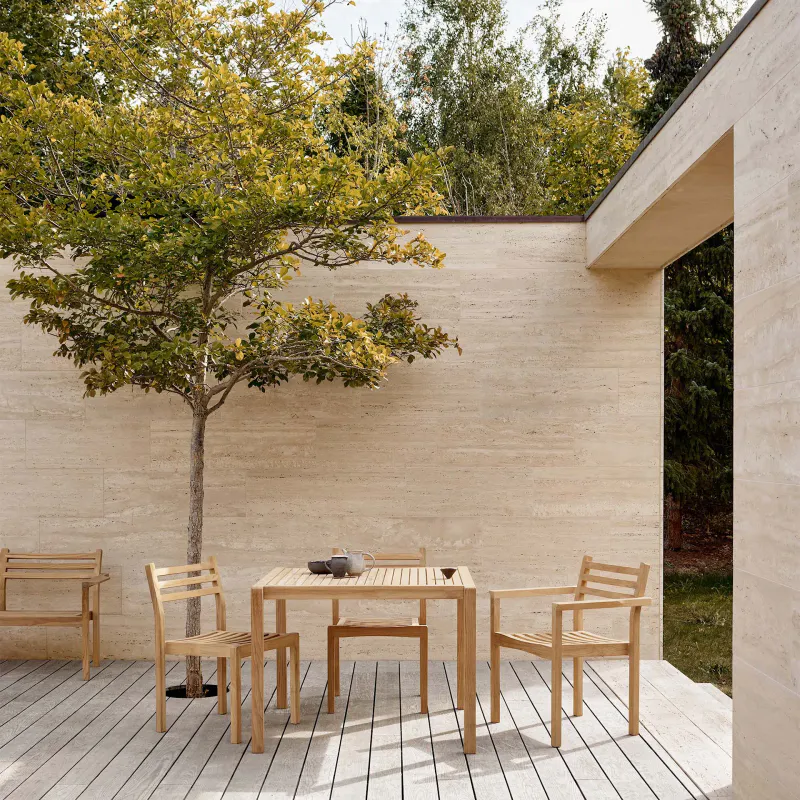 Carl Hansen & Søn AH502 Outdoor Spisestol med armlene - Teak