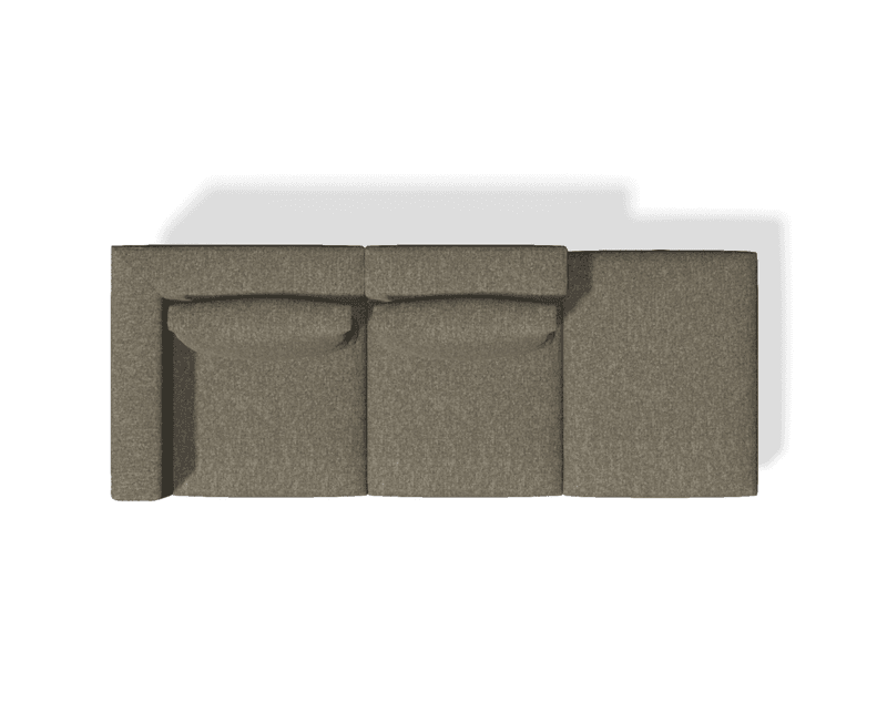 VIPP Loft Sofa - Bark Umber/off-white / stål bein - 260 cm.