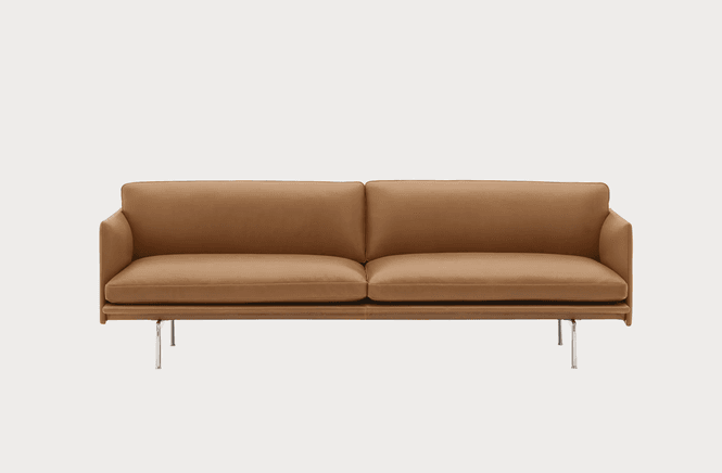 Hovedbilde Muuto Outline Sofa  3-seter - Cognac / Polished ...