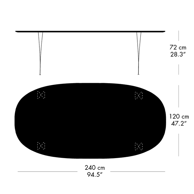 Hovedbilde Fritz Hansen Superellipse, B614