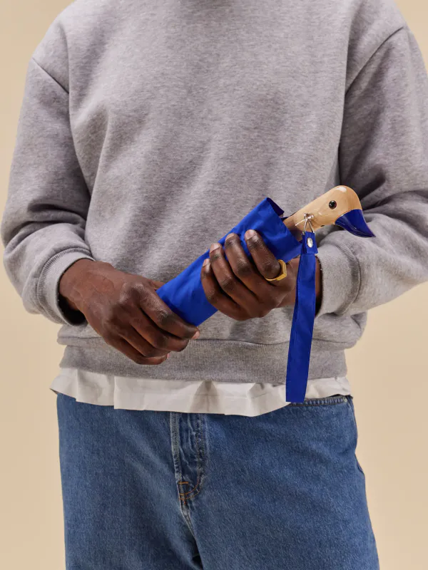Royal Blue Eco-Friendly Compact Duck Umbrella