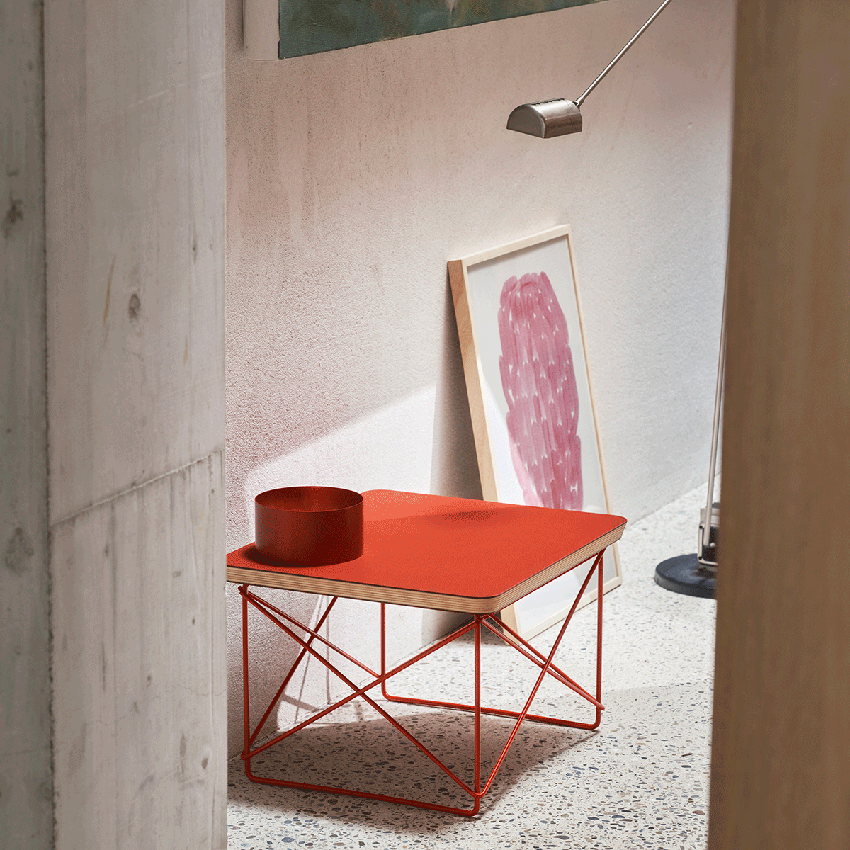 Vitra Occasional Table LTR - Dark Brick/Eames Classic Red