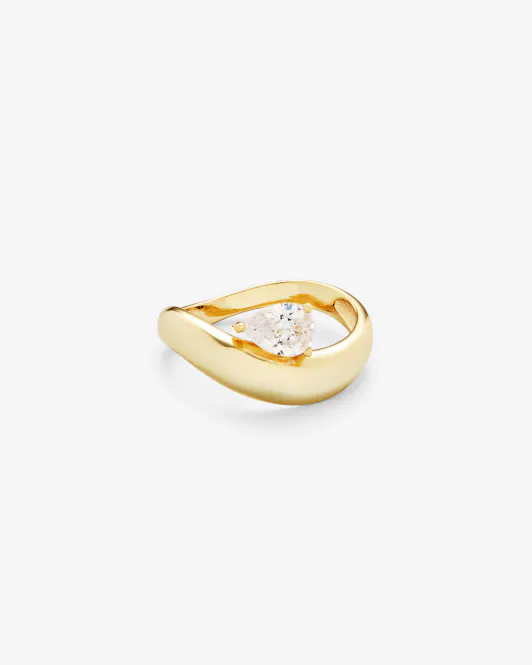 Hovedbilde Philippa Studios - Wave Pear Ring Gull 52