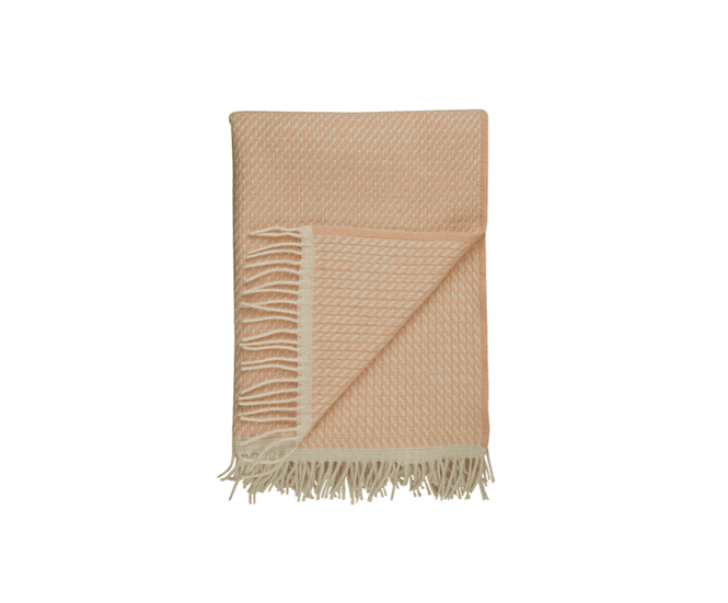 Hovedbilde Røros Tweed Mello Pledd 150x210 cm Powder pink