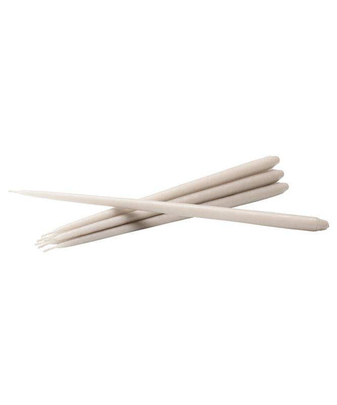 Stoff Nagel taper candles - Sand