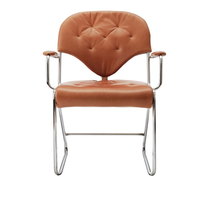 Dux Sam spisestol med arm - Naturale Camel / Chrome