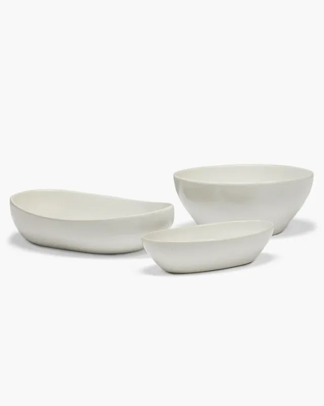 Serax off-white Out of lines serveringsskål oval