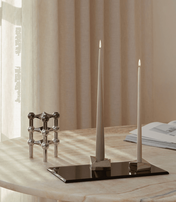 Hovedbilde Stoff Nagel reflect candle holder large, chrome